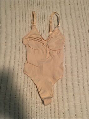 SKIMS Peach Bodysuit with Scoop Neck